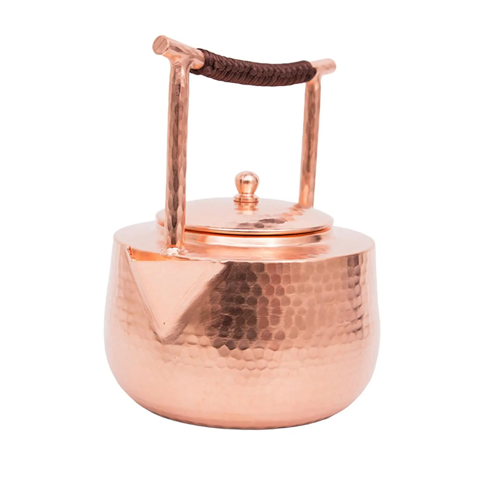 

Copper Teapot Chinese Tea Ceremony Water Boiler Jug with Insulated Handle 1200ml for Hotel Kitchen Hiking Living Room Camping