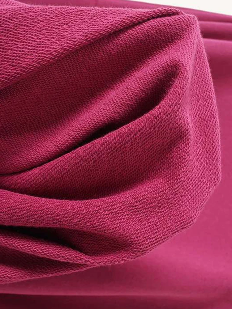 EAM Purple Big Pockets Casual Sweatshirt New Round Neck Long Sleeve Women Big Size Fashion Tide Autumn 2026 30A2867