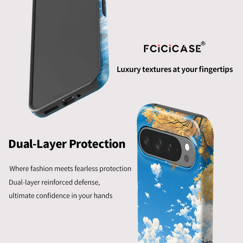 Fcicicase Shockproof Phone Case For Google Pixel 10A 8 9 Pro 7A 8A 10 9 Pro XL Cute Cat Boat Pattern Dual Layer Back Fundas - view 5