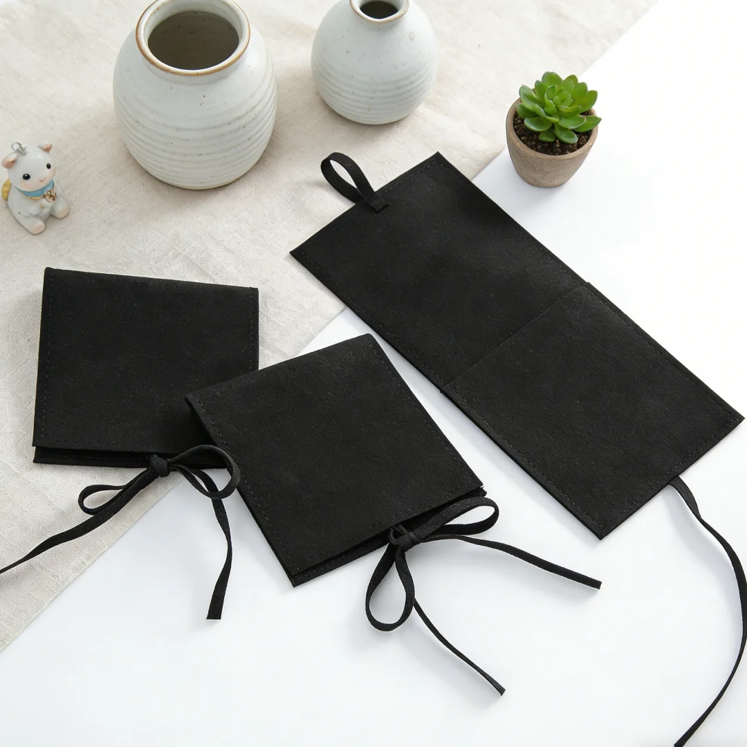 

10 шт. черных подарочных мешочков из микрофибры для ювелирных изделий, для свадебных сувениров, серег-колье, кулонов, бусин, упаковки для хранения