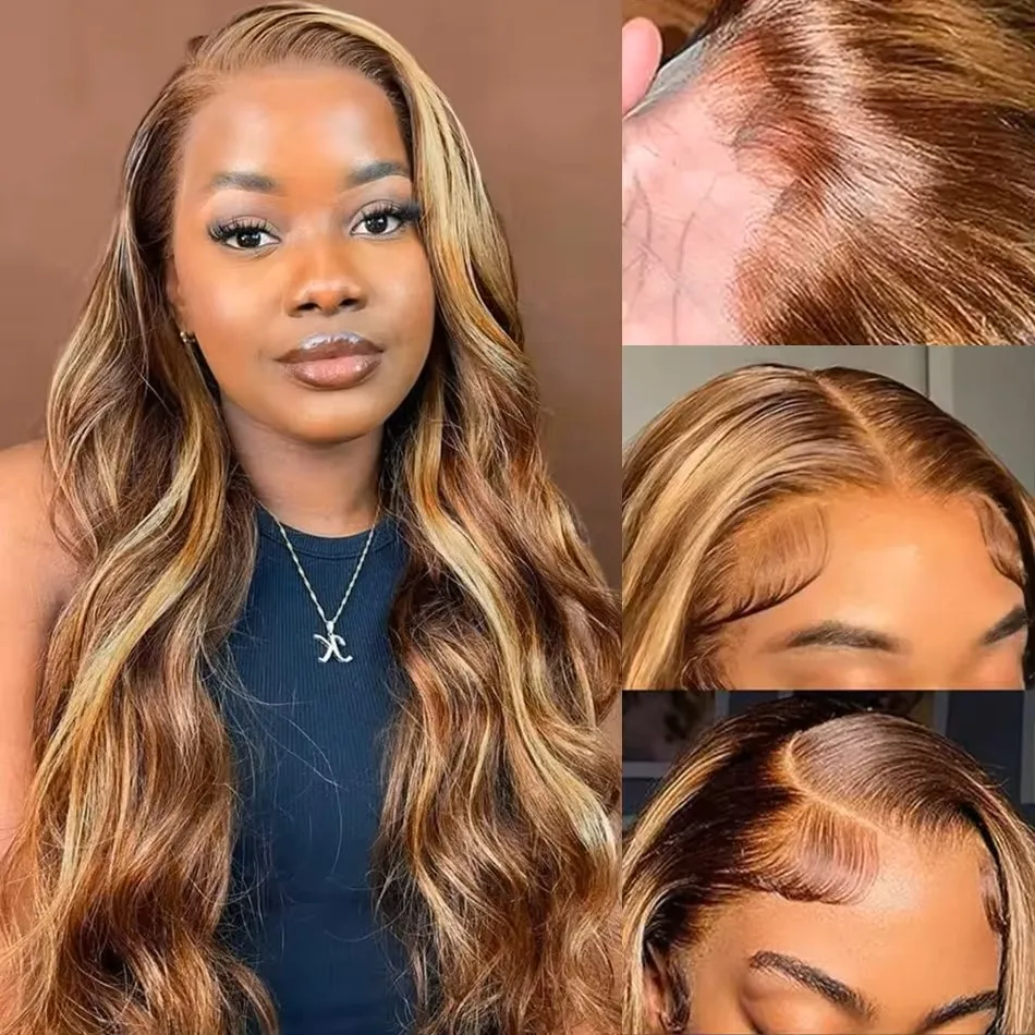 4/27 تسليط الضوء على باروكة من شعر طبيعي الجسم موجة 13x4 HD الدانتيل الباروكات الأمامية البرازيلي 13x6 شفافة شعر مستعار أمامي كامل قبل قطعها