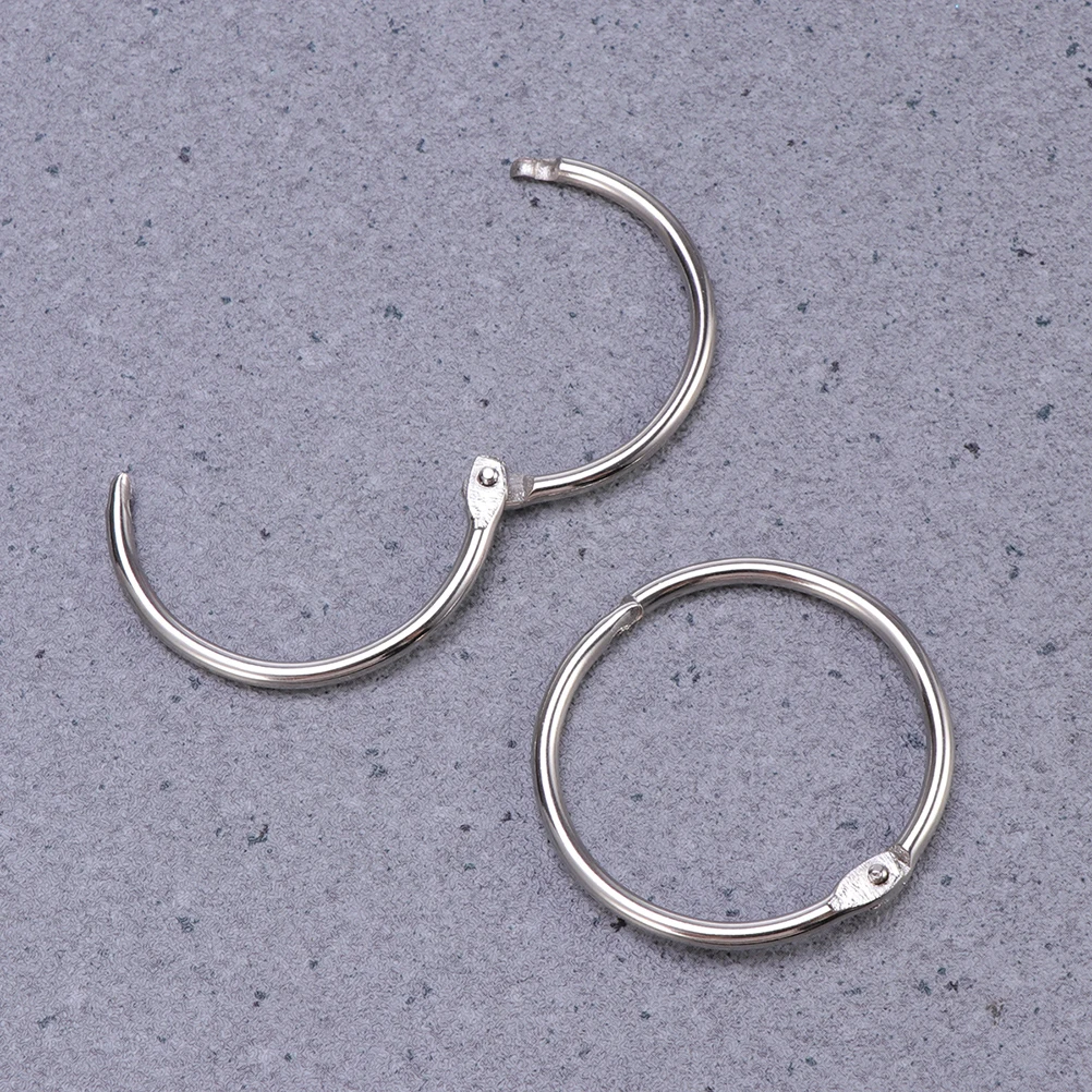 

100pcs Metal Binding Rings Small Binder Key Split Connective Hoops DIY Album Material Opening Hooks Craft Project Jewelry Parts