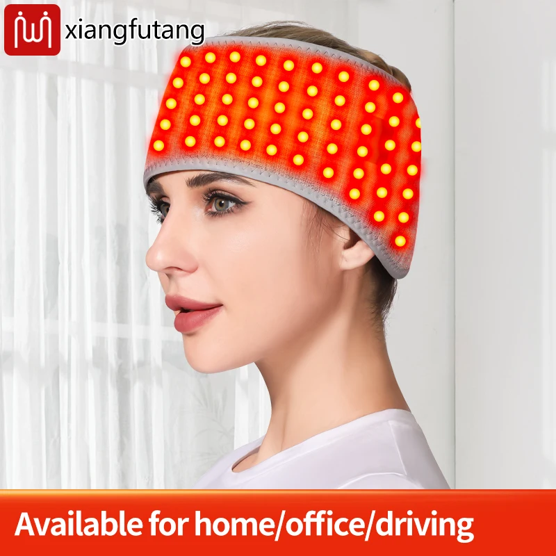 

Портативная повязка на голову с подогревом красного света, снимает мигрень, ревматическую боль в голове, снимает офисный стресс, способствует релаксации головы