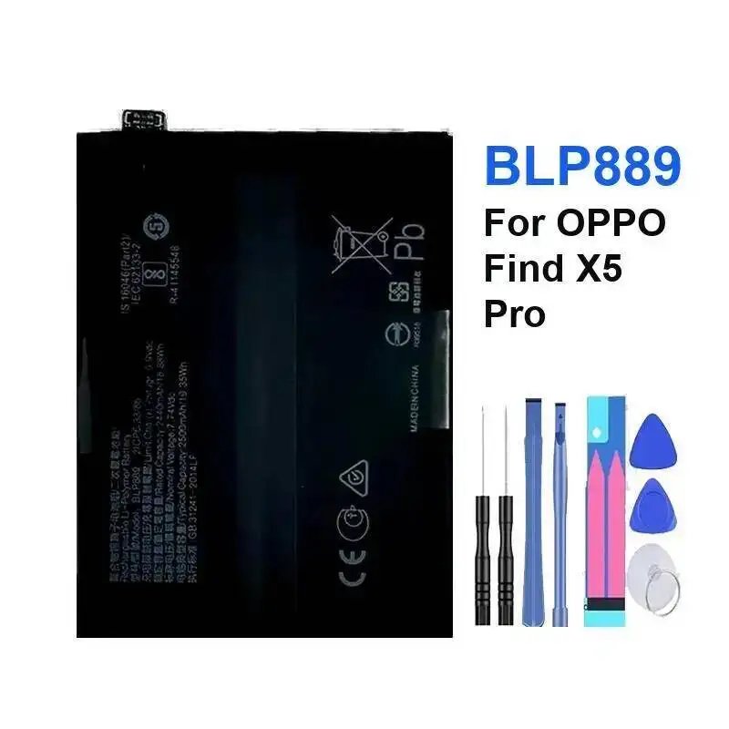

Удлиненная производительность 2500 мАч для Oppo Find X5 Pro BLP889, аккумулятор для мобильного телефона, хорошая низкая температура
