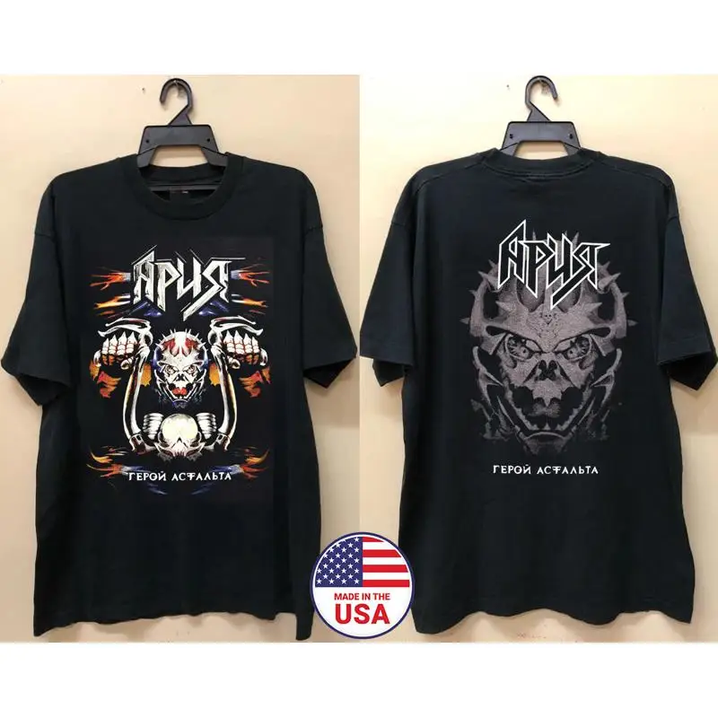 Aria Band Hero Of Asfalto camiseta de doble cara tamaño completo S 5Xl Fh1131