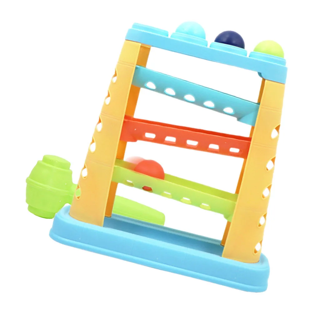 1 مجموعة أطفال المطرقة كرة مستديرة لعبة الضرب التعليمية التنمية المبكرة تدريب العضلات مجموعة ملونة لعبة قطرة الكرة #5