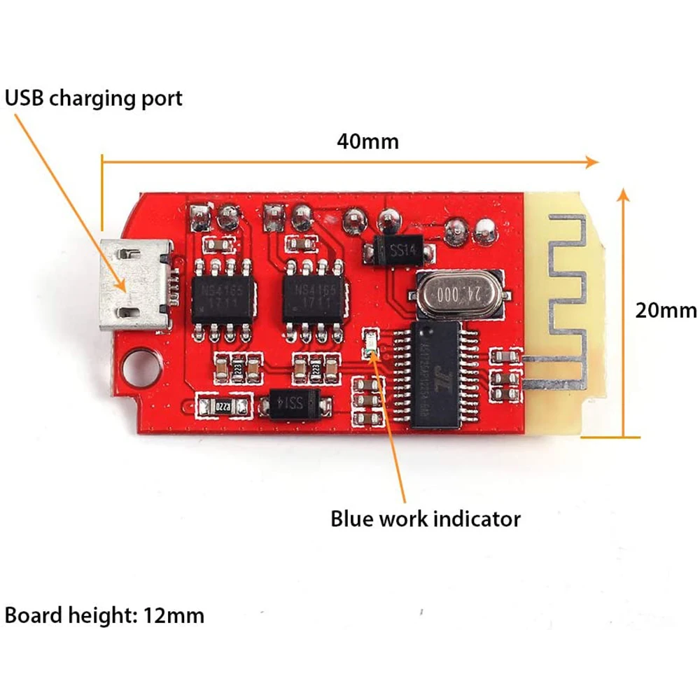 Bluetooth-Compatible Receiver Board Stereo Audio Amplifier 5W*2 20W*2 Power Amplifier Module 3.7-5V 5-24V for DIY Wireless Speak