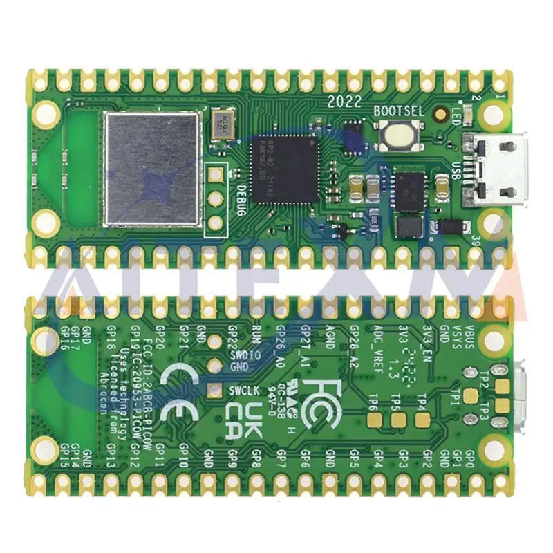 RP2040 Raspberry Pi Pico W Board with 2.4G WiFi Micro Dual-Core 264KB ARM Microcomputers High-Performance Cortex-M0+ Processor