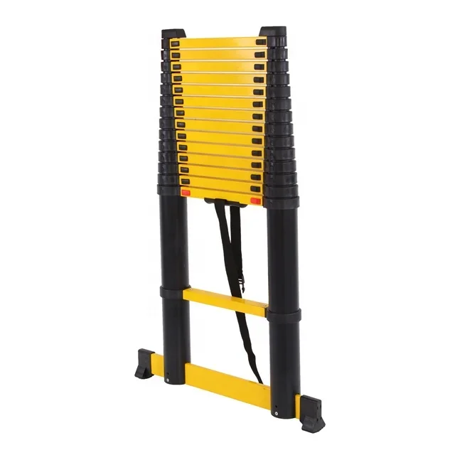 Deliladder aluminium telescopic ladder with stabilizer bar EN131 AS/NZS