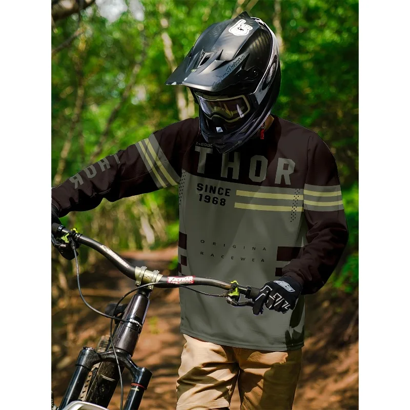 

Men's Off-Road Motorcycle Jersey Downhill Breathable Quick-Drying Cycling Jersey Long Sleeve T-shirt