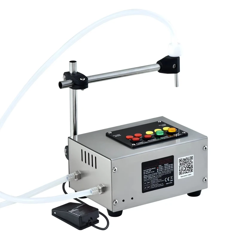 Single head diaphragm pump semi-automatic milk juice vial liquid filling machine