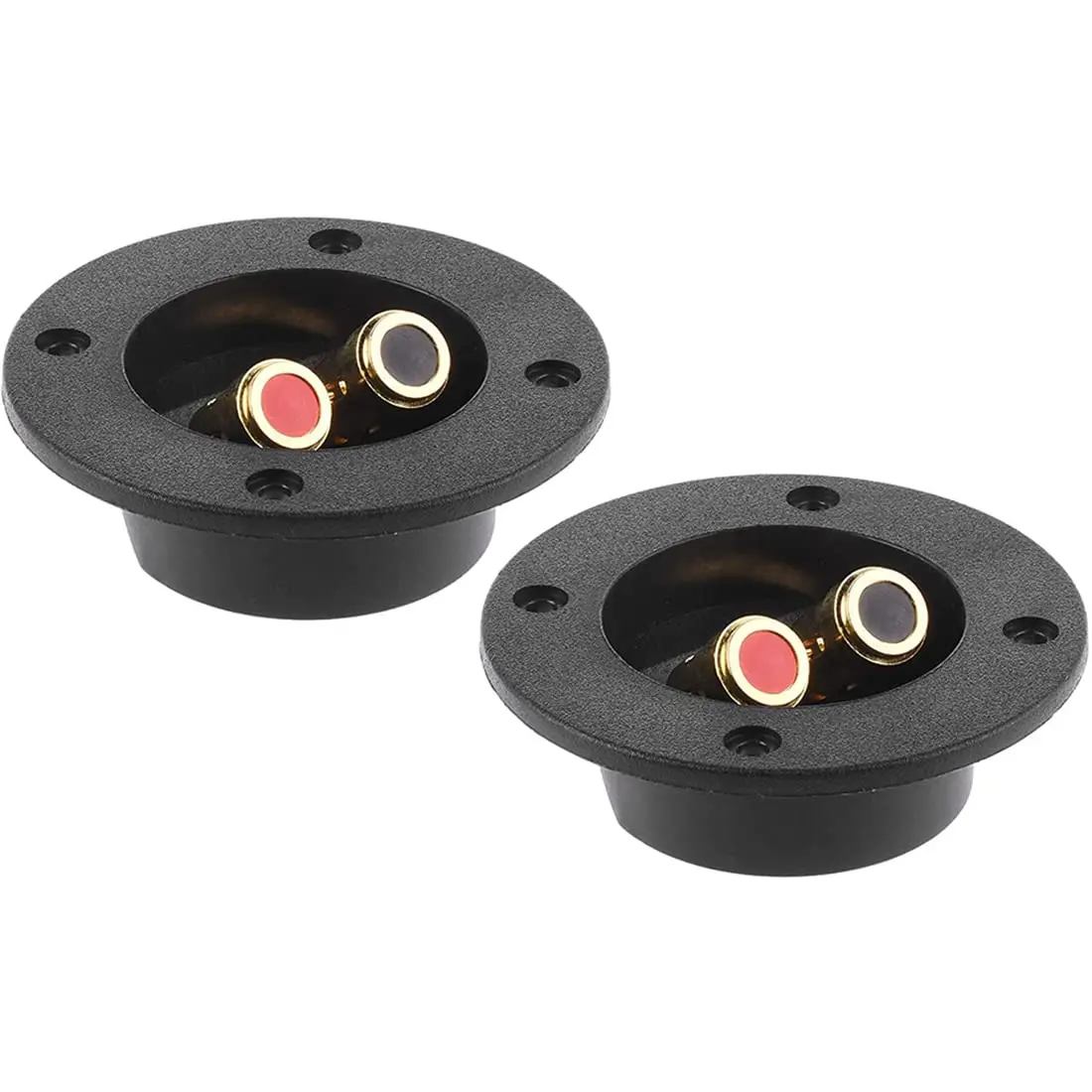 1 PCS 3-Inch Double Binding Post Gold Plated Spring Loaded Banana Plug Jacks Speaker Box Terminal Cup Audio Connector Adapter