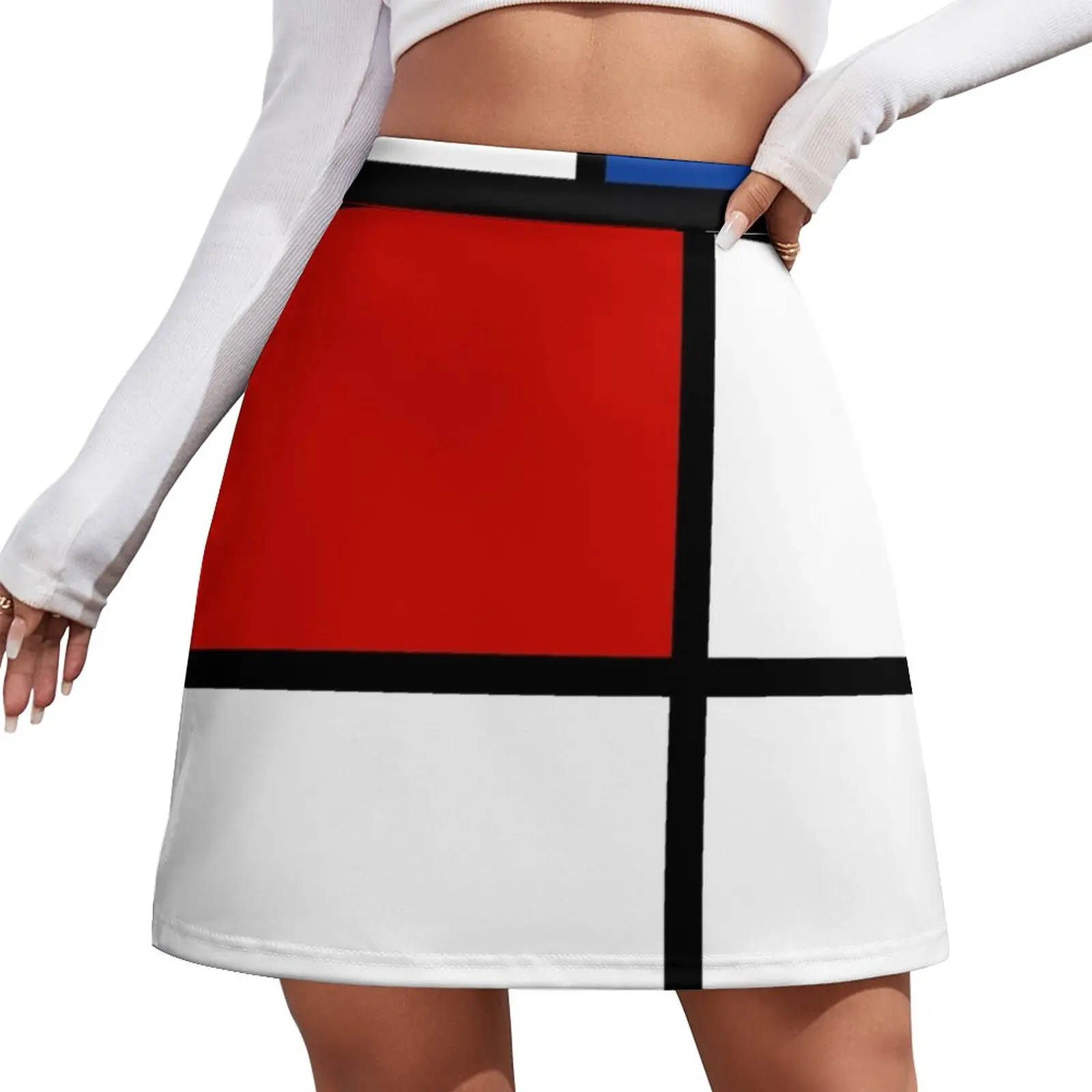 

De Stijl #1 (в стиле Mondrian) мини-юбка Корейская женская летняя Косплей