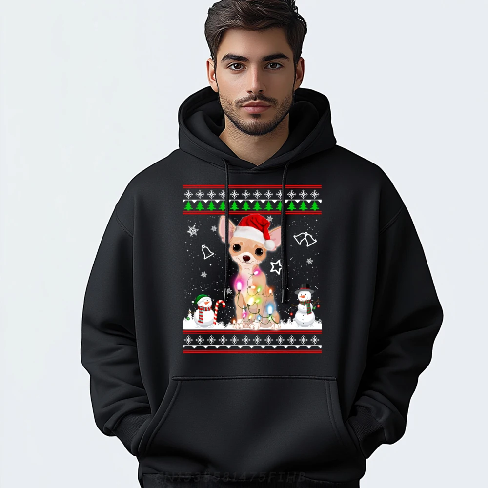 

Chihuahua Christmas Dog Light Ugly Plain Shirt Oversized Hoodies Men Cool New In Hoodies & Sweatshirts Long Sleeve Men