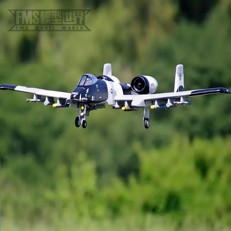 Fms Dual 70mm Electric Ducted Jet Attack Aircraft Warthog A-10v2 Twin Engine Assembled Fixed Wing Model Fighter Jet