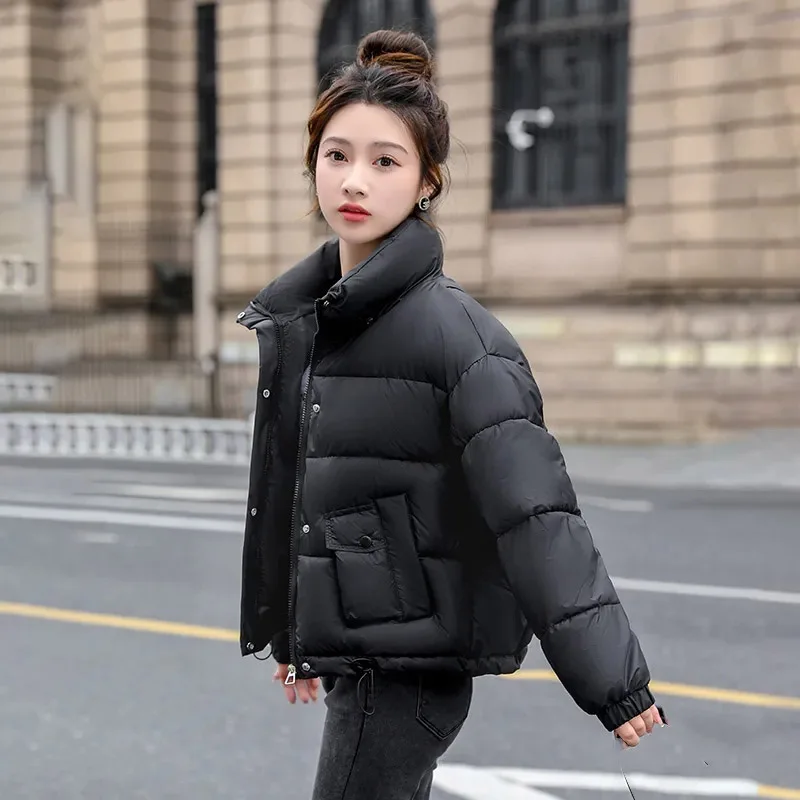 Autumn Winter Female Short Down Cotton Overcoat 2024 Women Stand Collar Winter Coat Korean Lady Fashion Thickening Parkas Jacket