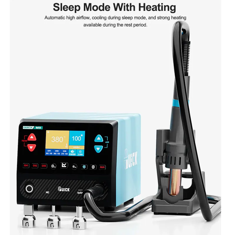 QUICK M9 Intelligent Hot Air Station 1300W 9-CH 3