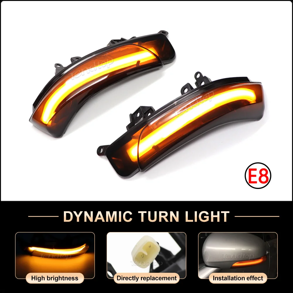 Dynamic Amber LED Turn Signal Side Mirror Repeater Indicator Light for Toyota Prius Prius V Avalon for Scion IQ