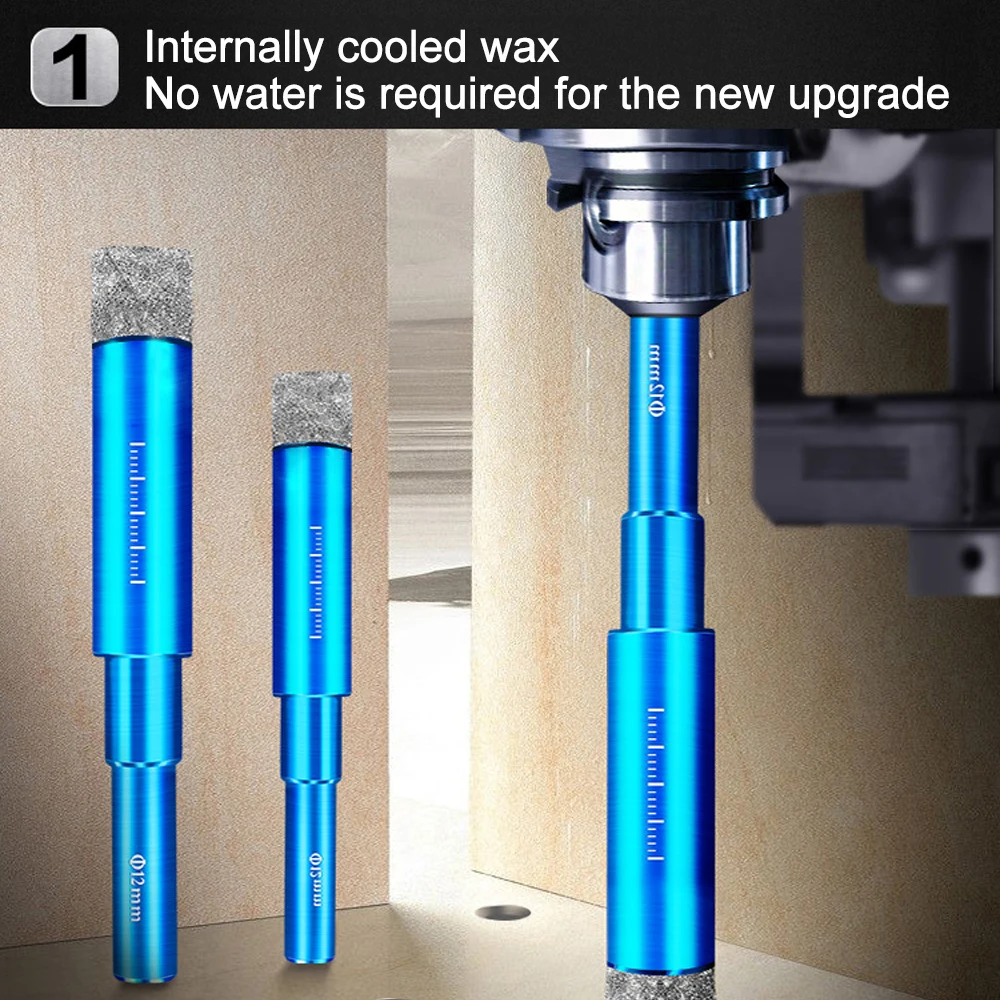 6MM 8MM 10MM 12MM 14MM 16MM Diamond Coated Drill Bit Tile Marble Glass Ceramic Hole Saw Dry Drill Diamond Core Bit Meal Drilling
