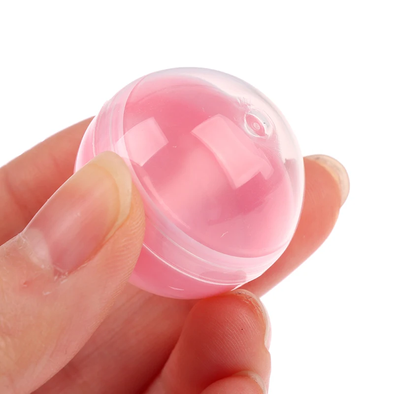100Pcs 28/32/35/38mm Half Color Round Ball Empty Toy Vending Capsules Clear Balls Funny Toys For Outdoor Fun Sports