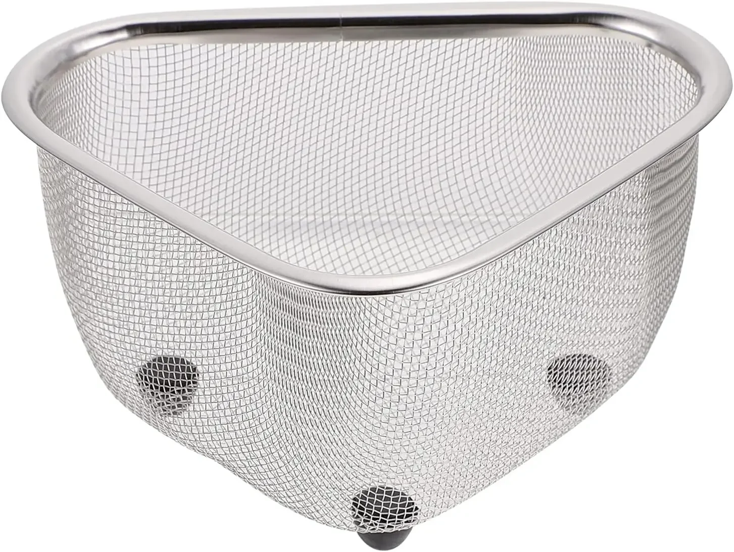 

Sink Leftovers Stainless Steel Colander Triangle Shaped Mesh Strainer Basket Kitchen Strainer Drain Baskets for Fruits Vegetabl