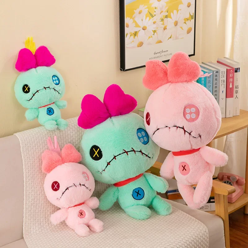 سانريو ليلو وستيتش سكرومب ألعاب من القطيفة أنيمي بلوشي ستيتش الدمى Kawaii الكرتون الوردي وسادة لينة محشوة هدية الأطفال عيد الميلاد