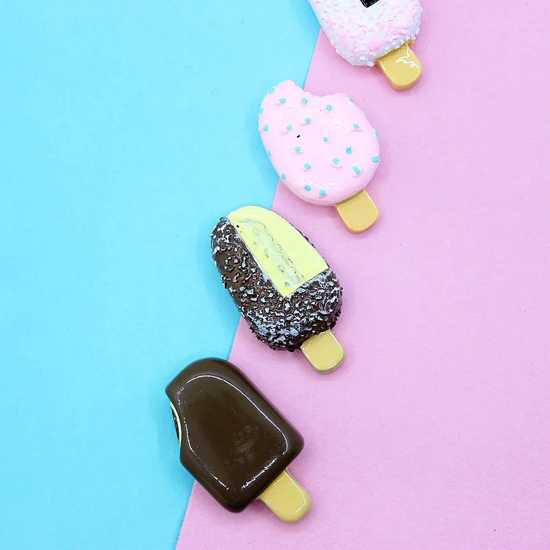 

Kawaii Mini Ice Cream Miniatures, Flat Back Embellishments, Scrapbook Supplies, Resin Flatback Accessories, DIY Figures Crafts