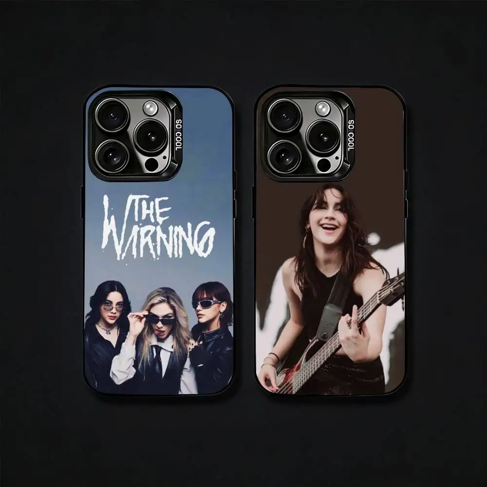 

Band THE W-Warning Rock Phone Case For iPhone17, 16,15,14,13,12 Pro Max Black Candy Matte Shockproof Cover