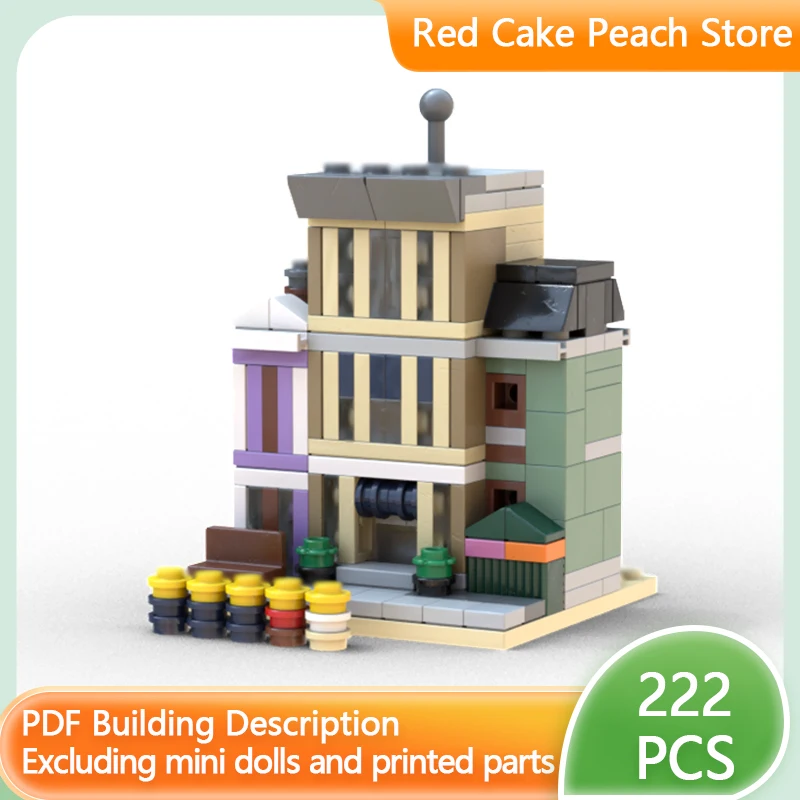 

Модель городской улицы MOC, строительные блоки, мини-архитектура, модульная технология, детские праздничные подарки, конструктор, игрушки для сборки