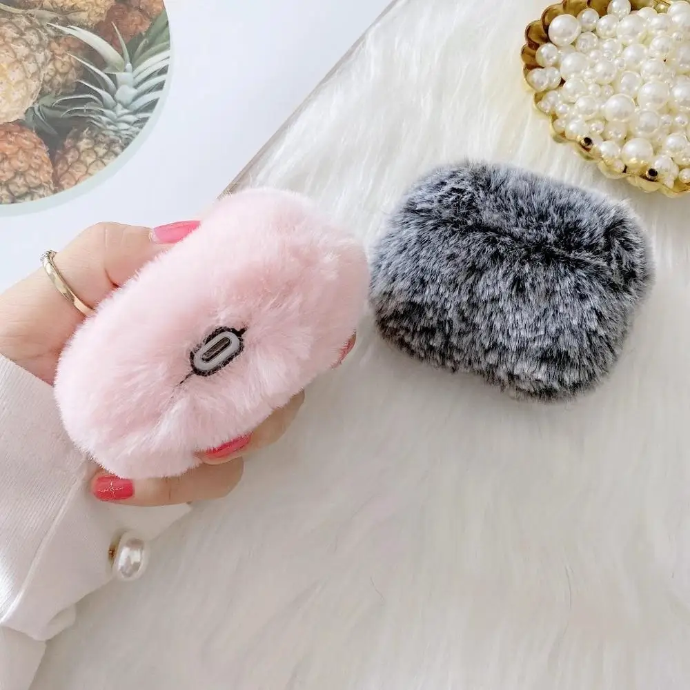 For Apple Airpods Pro Bluetooth Wireless Earphone Protective Cover For Air Pods 2 1 3D Cute Plush Fur Accessories Headphone Case