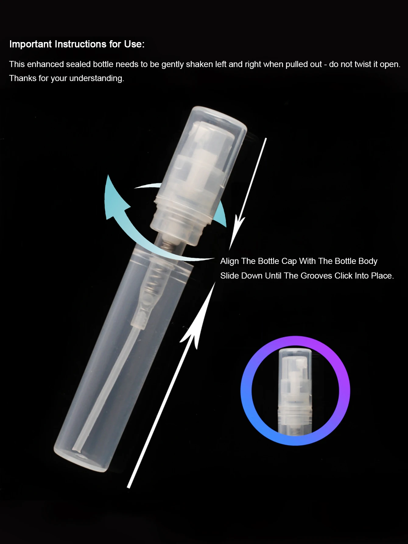 10/20/50 stücke 5 ml Parfüm Abgabe Flasche High-End Mini Kunststoff Spender Probe Kleine Leere Flasche spray Flasche Reise Tragbare – Detail 3
