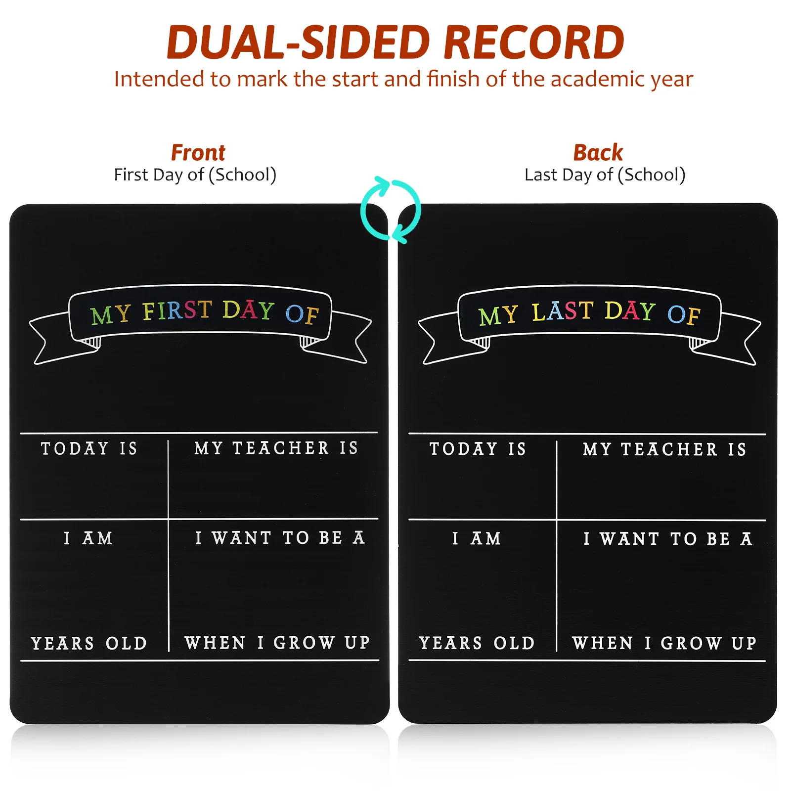 

Small Blackboard 29x21cm Dual-sided Chalkboard First Day Sign Classroom Decor Erasable Student Board Preschool Wall Art
