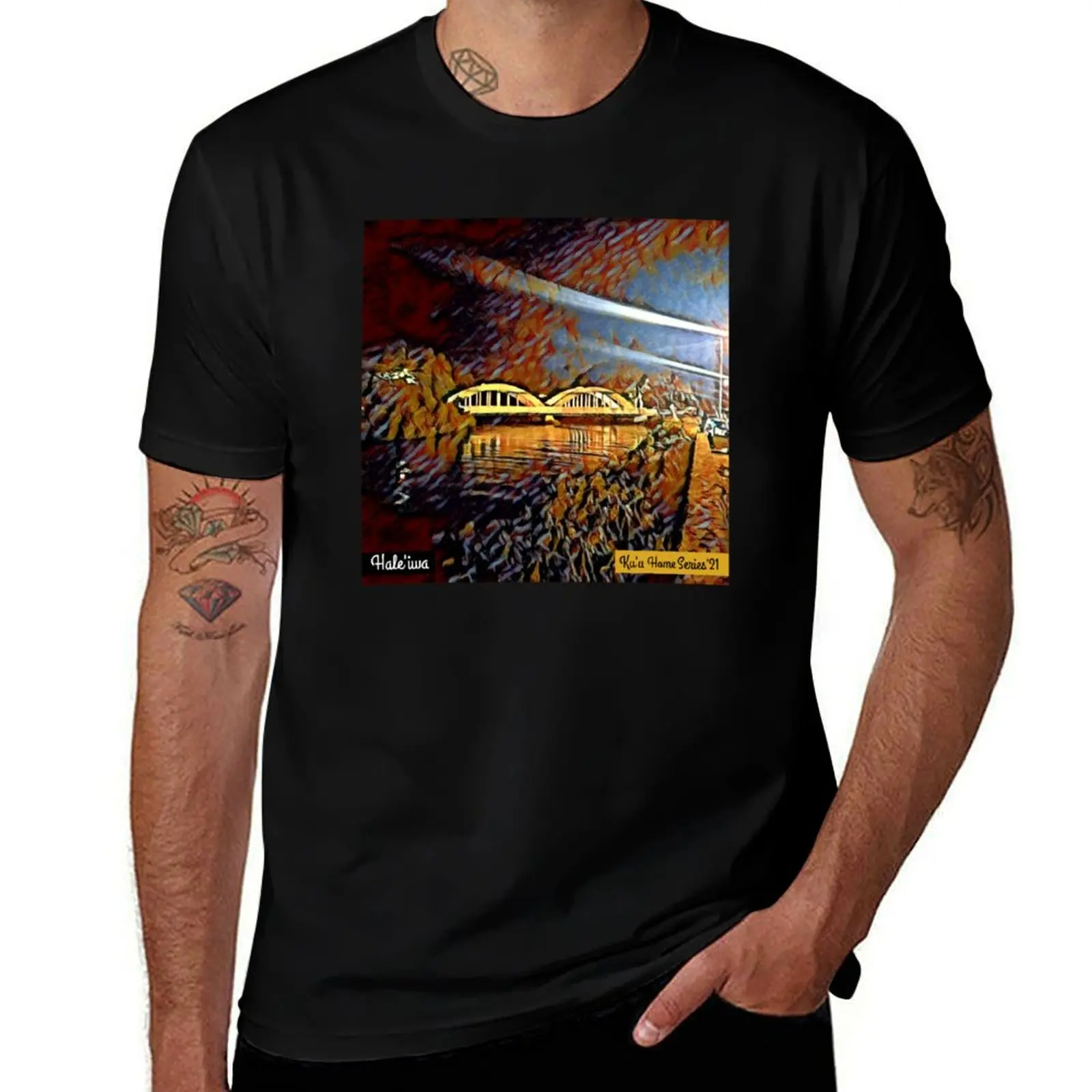 Ku'u Home Series: Rainbow Bridge, Hale'iwa T-Shirt shirts graphic tee oversized t shirt men workout shirt