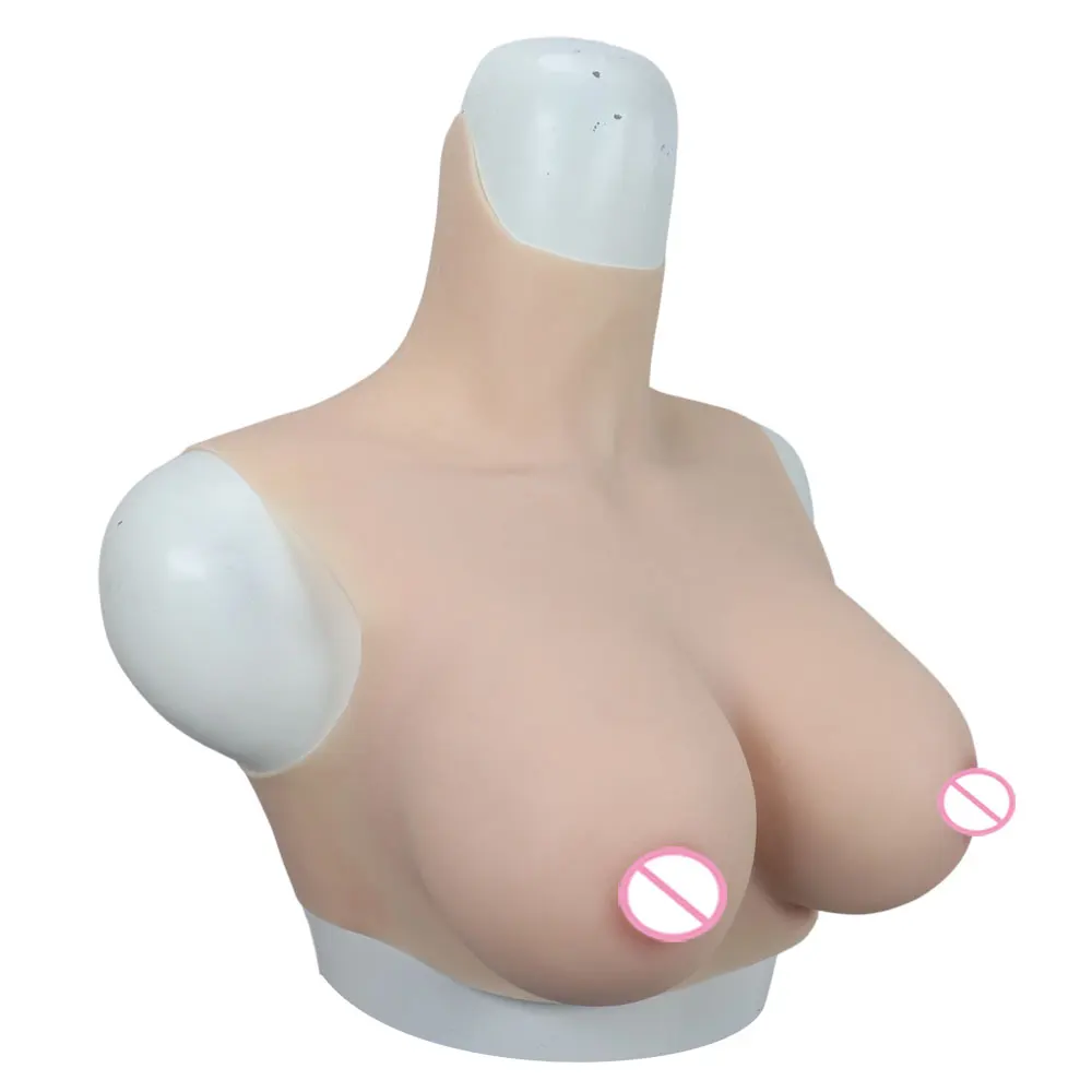 YUERUGOU Crossdress for Men Beginner Fake Silicone Breast Forms Huge Boob B/C/D/E Cup Transgender Drag Queen Shemale Cosplay