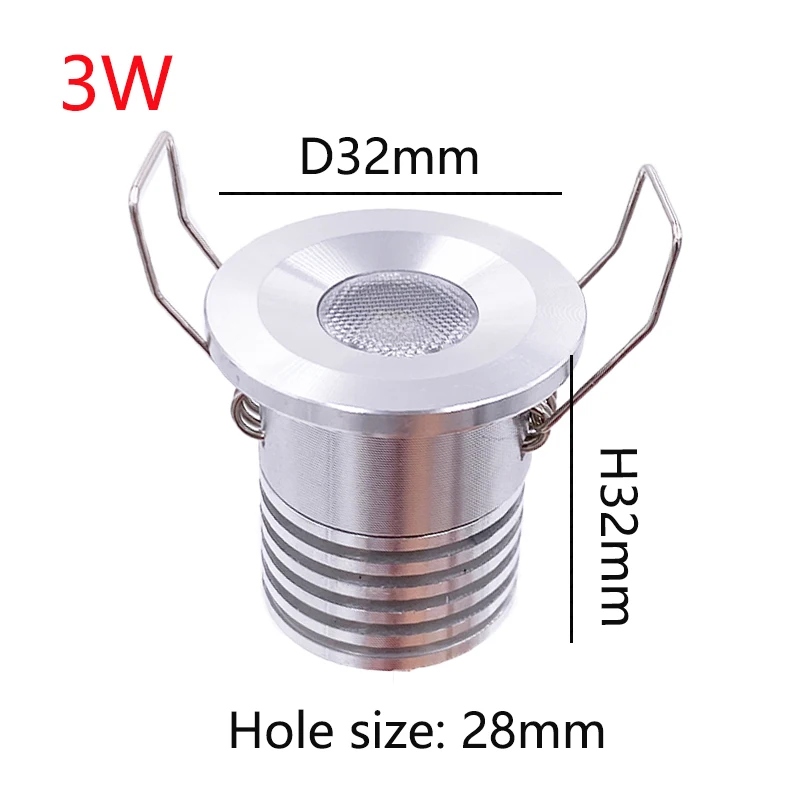 12v 24v Recessed Light Mini Led Downlight 1W 3W Dimmable Spotlight Room Decor D32mm Built In Ceiling Bulb Spot Circular Lamp