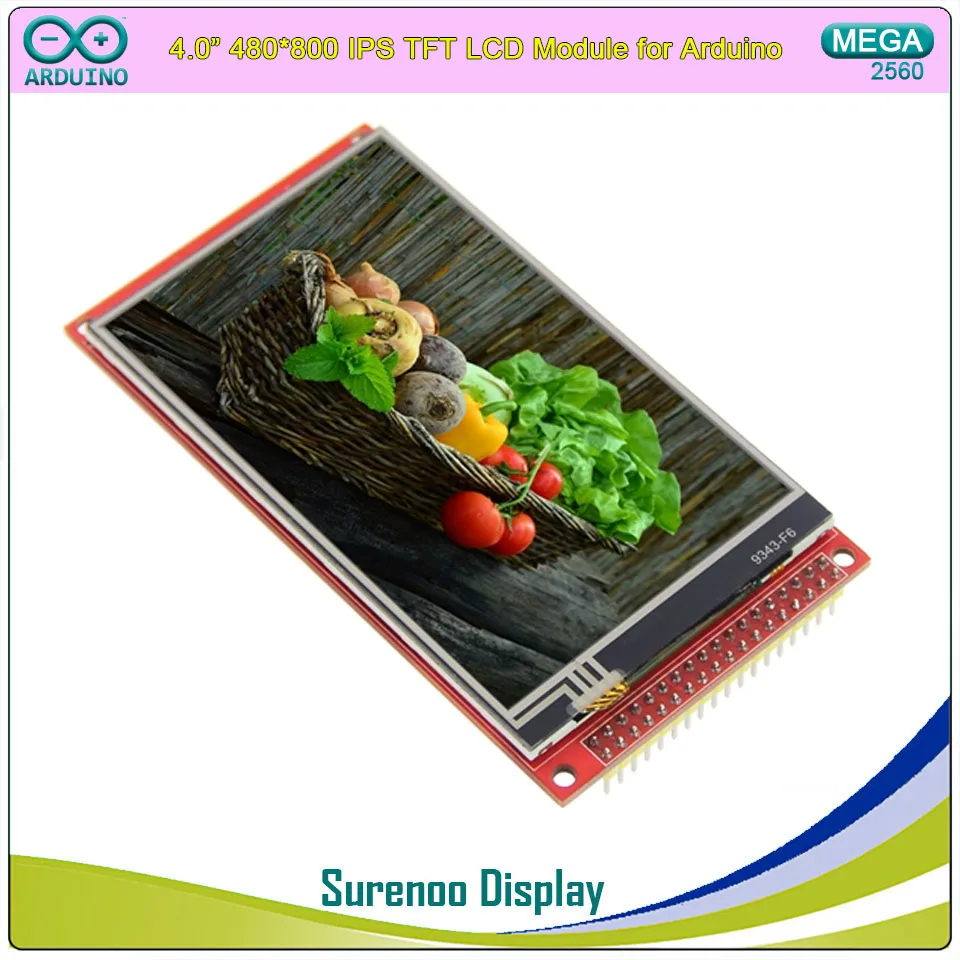 3.97 "4.0" polegadas 480*800 NT35510 TFT Color IPS Tela do módulo de exibição LCD com painel de toque para Arduino Mega2560 8/16 Bit