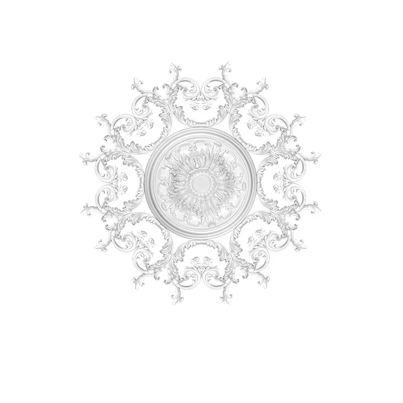 PU light panel imitation gypsum European French ceiling round lamp holder modeling lamp pool 110cm parquet light panel