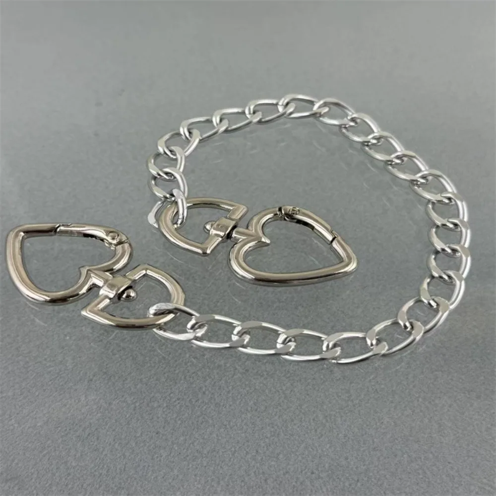 

Korea Style Metal Purse Strap Extender Chain Replacement Heart Shape Handbags Strap Lengthen Decorative Charm Attachment Clutch