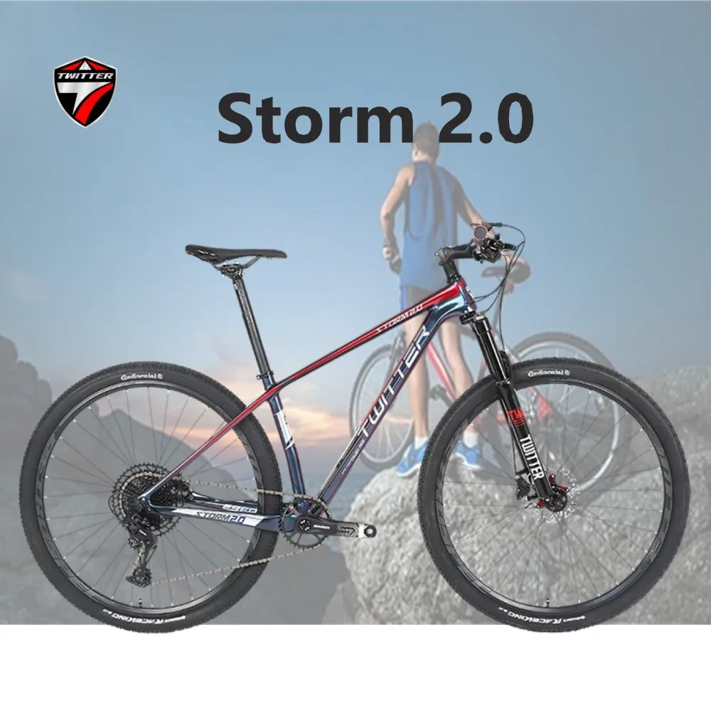 

2022The New TWITTER bicycle STORM2.0 MTB carbon fiber mountain bike NX-11Speed cross-country racing bike 29inches mountain bike