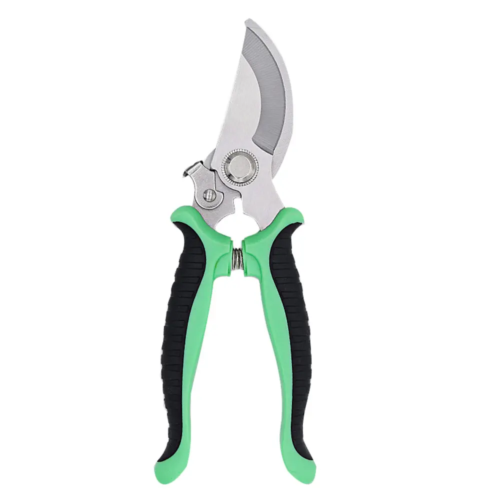 

1pc Pruning Shears Gardening Tools Tree Fruits Vegetables Trimming Safety Lock Stainless Steel Plastic Elastic Spring Long Life