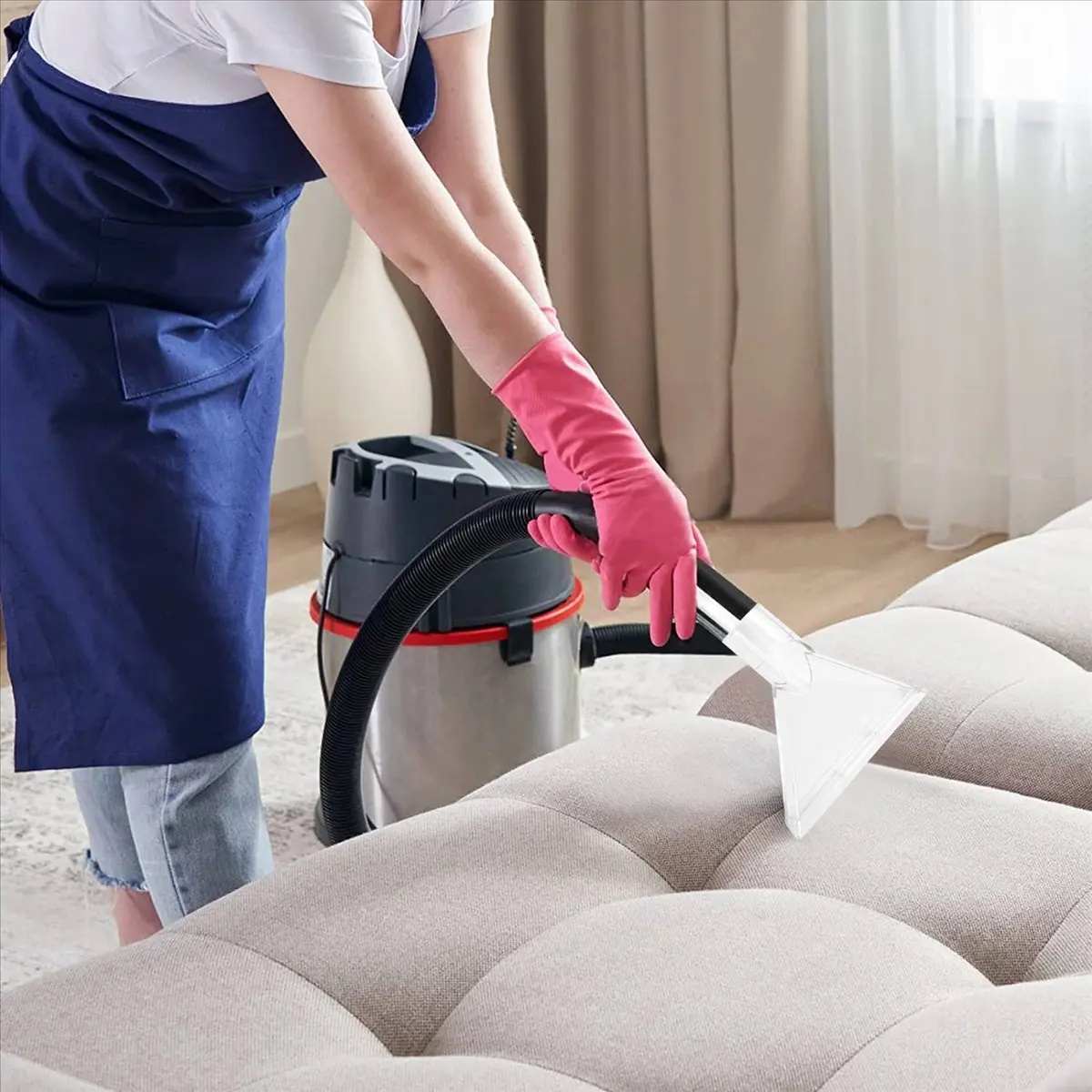 【STABLE QUALITY】Extractor Tool Large Clear Head for Upholstery & Carpet Cleaning, Car Detailing Vacuum Wand for Portable Extract