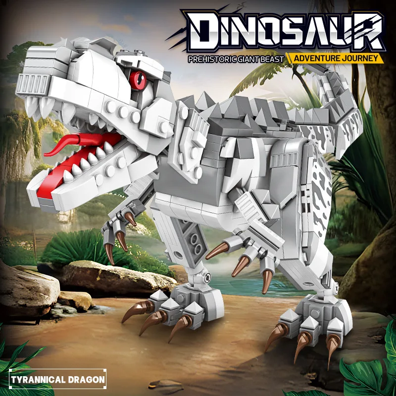 

2026 New Dinosaur Building Blocks Puzzle Assembly Tyrannosaurus Rex Children's Toys Male and Female Children's Birthday Gifts