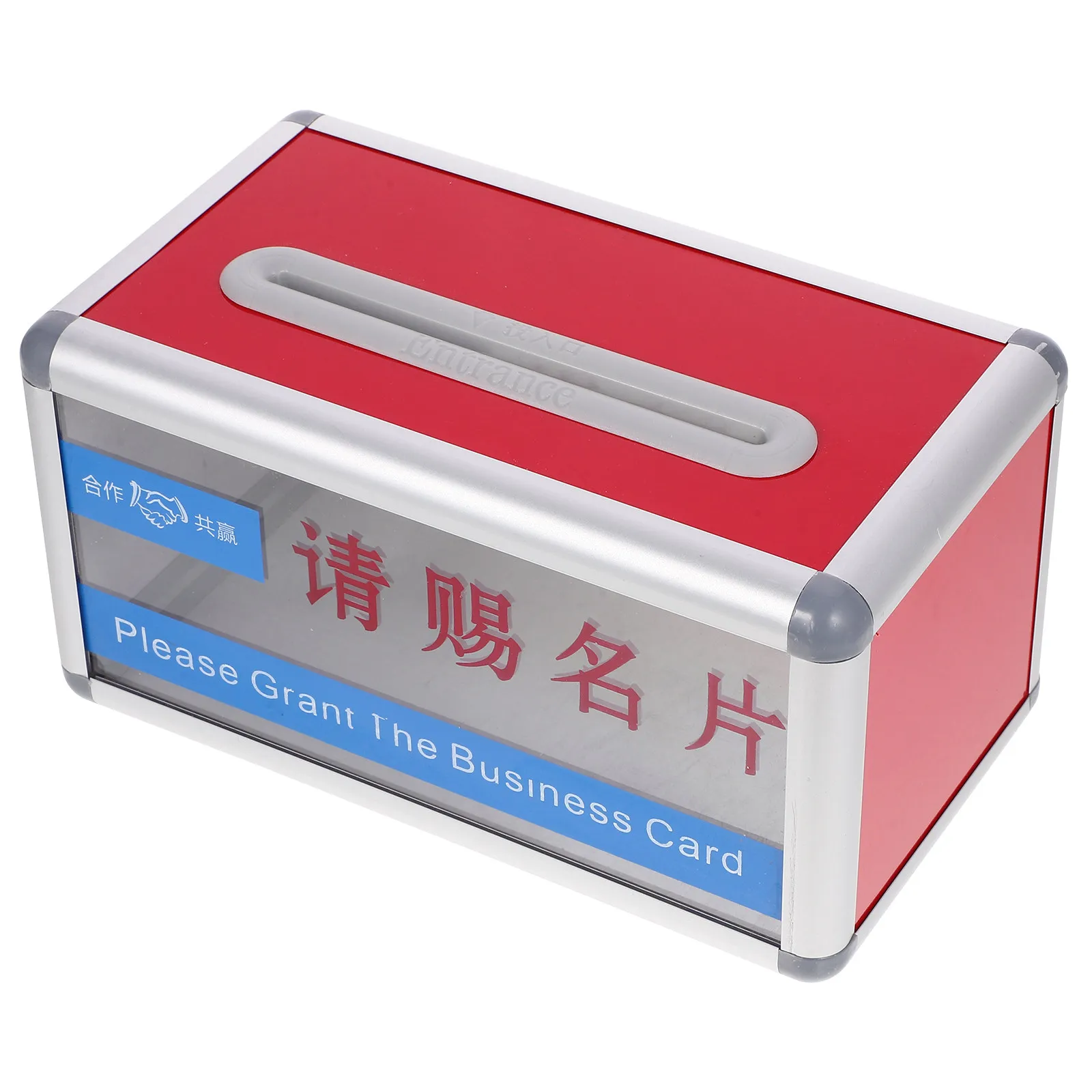 

Держатель для визитных карточек из алюминиевого сплава с замком, портативный органайзер для офисных карт, настольный футляр для хранения карт для клиник и офисов