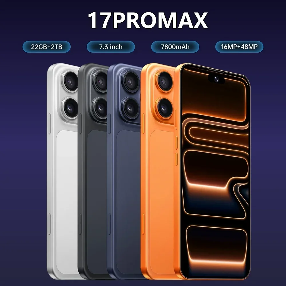 iFone 17 Pro Maxi Mobiltelefone Smartphone Android Smartphone 5G Handy 7,3" Original 22GB+2TB Gesichtserkennung Dual-SIM 7800mAh Generalüberholt – Detail 4