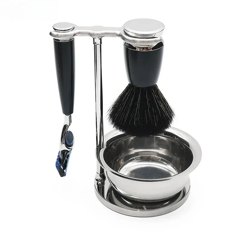 Shaving Brush Manufacturer Men's Beard Shaving Brush and Razor Holder Beauty Kit Razor Bowl Set