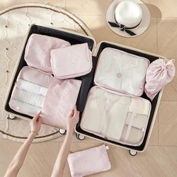 6pcs valigia Organizer imballaggio cubi Kit da viaggio accessori borse per la conservazione dei bagagli organizzatore di vestiti per scarpe borsa da toilette uomo donna