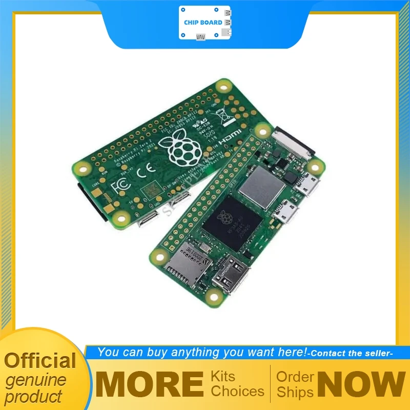 Raspberry Pi Zero 2 W, 1GHz quad-core ARM Cortex-A53, 512MB SDRAM, Bluetooth BLE WiFi, Pi 0 2W kit with pin header & case