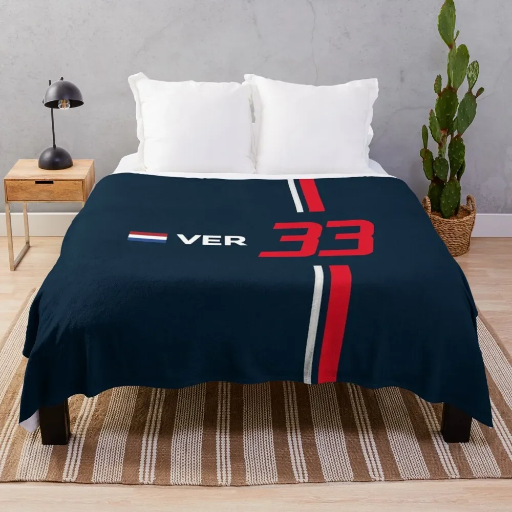 

F1 2021 - #33 Verstappen Throw Blanket Plaid on the sofa blankets and throws christmas decoration Blankets