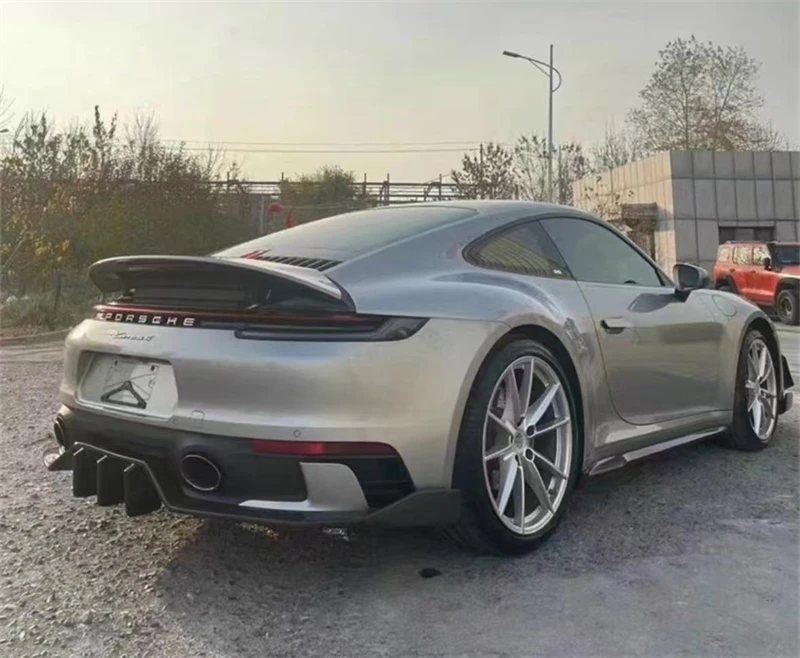 For Porsche panamera 911 992 2019 2020 2021 2022 ReaI Carbon Fiber Bumper Rear Lip Spoiler Kit