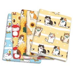 50*145cm Dog Cat Duck Polyester Cotton Fabric for Tissue Sewing Quilting Fabrics Needlework Material DIY Handmade,1Yc53195